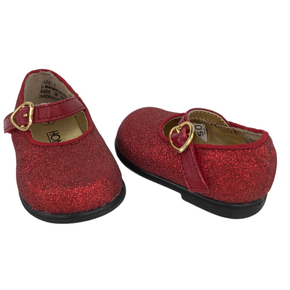 Red Glitter Ballet Flats